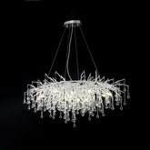 Tree Crystal Chandelier,Silver 45"